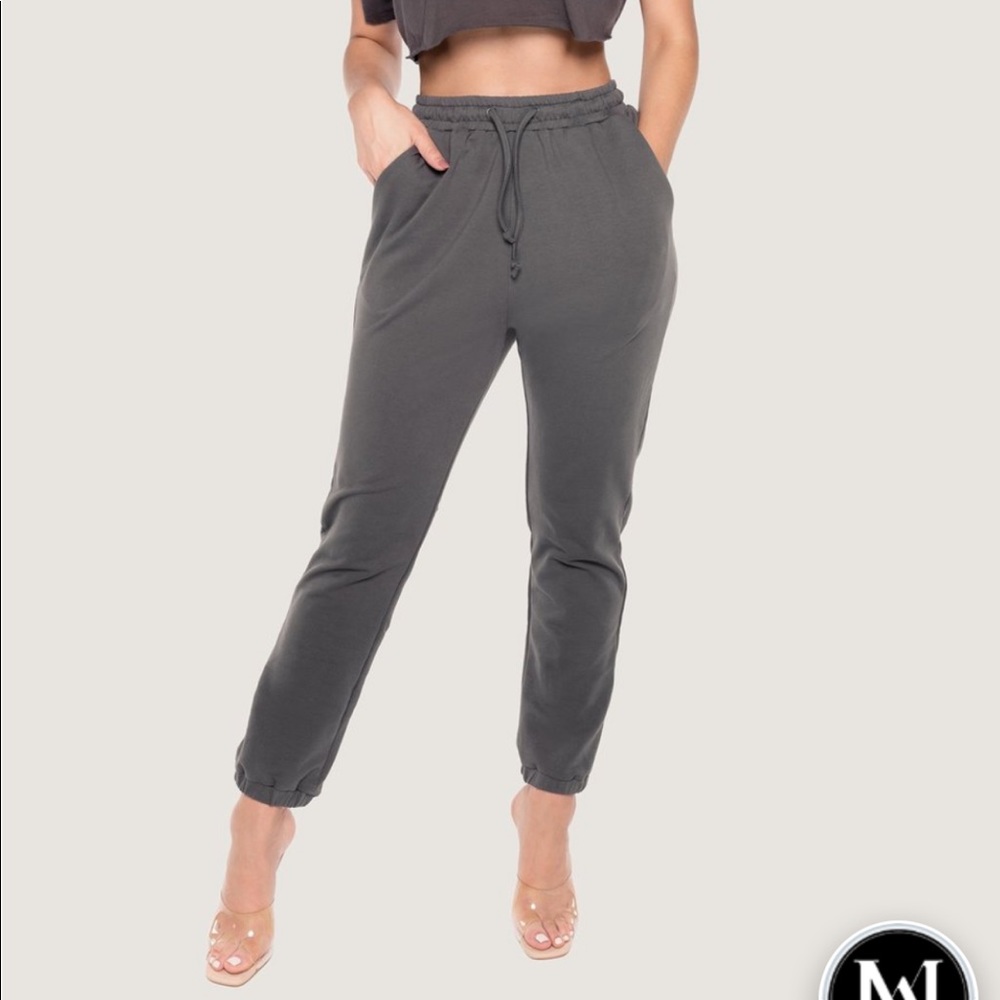 Meshki Sylvia Loopback Joggers Charcoal